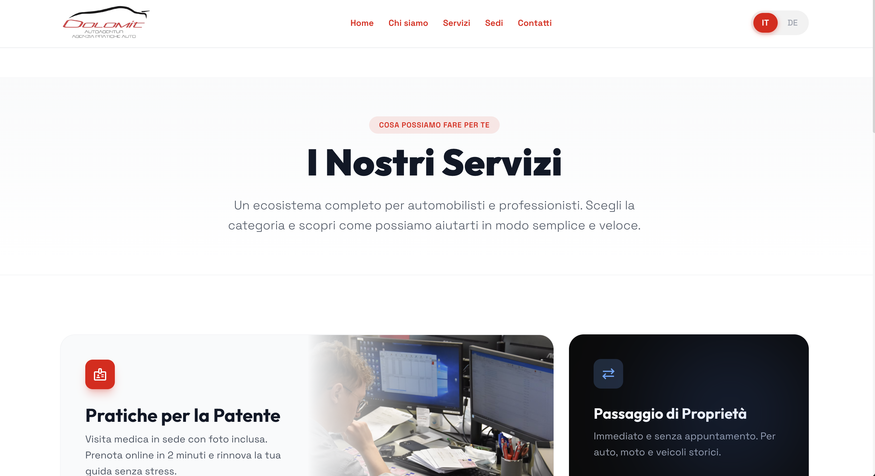 New — services, clear hierarchy